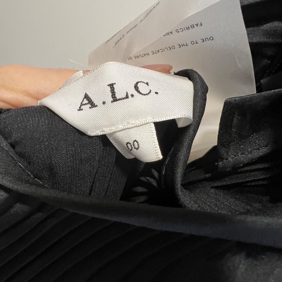 A.L.C Silk Pleated Dress Full Length - Picture 4 of 4